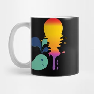 Vintage retro sunset art of zoo Mug